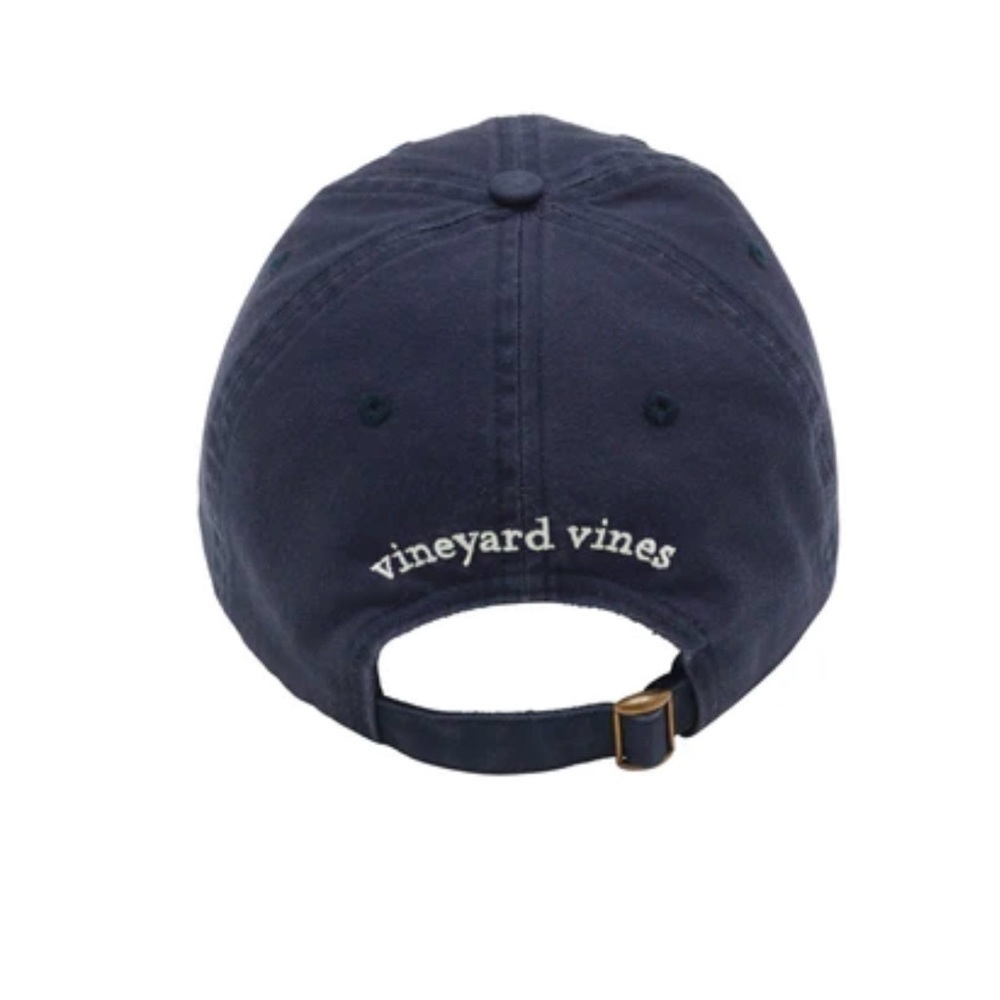 Vineyard Vines Pink Navy Whale Baseball Hat - Picture 5 of 8